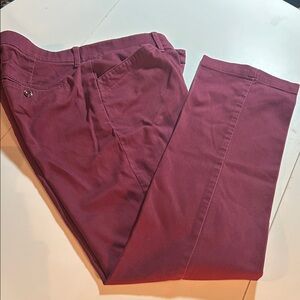 Lee Women's Burgundy Straight Leg Pants